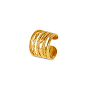 Anillo ajustable apilable Hydra - Oro
