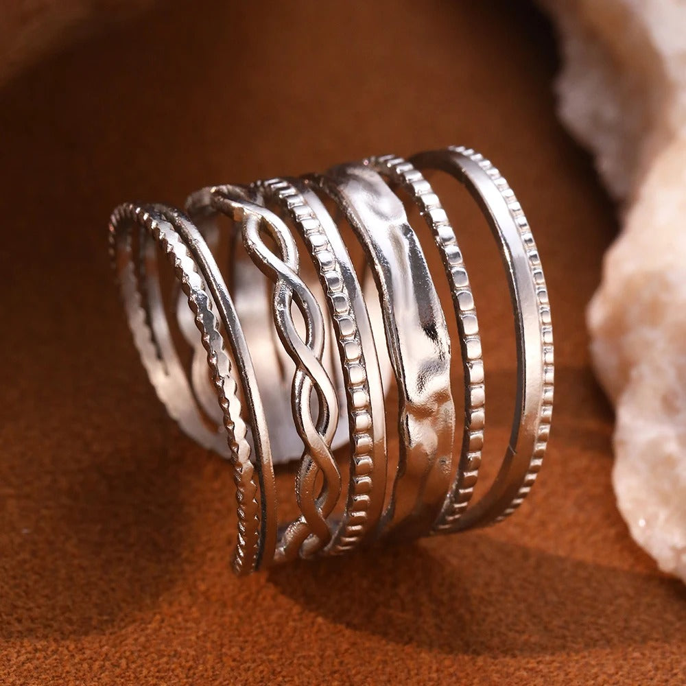 Anillo ajustable apilable Hydra