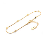 Pulsera de tobillo de acero dorado