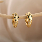 Pendientes de aro de serpiente de circón para mujer, pendientes góticos de Color plateado, pendientes Piercing de tendencia 20224, regalos de joyería, pendientes