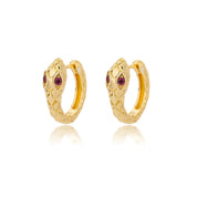 Pendientes de aro de serpiente de circón para mujer, pendientes góticos de Color plateado, pendientes Piercing de tendencia 20224, regalos de joyería, pendientes