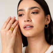 Anillo ajustable apilable Hydra - Oro