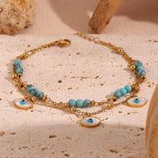 Pulsera de tobillo con ojo malvado