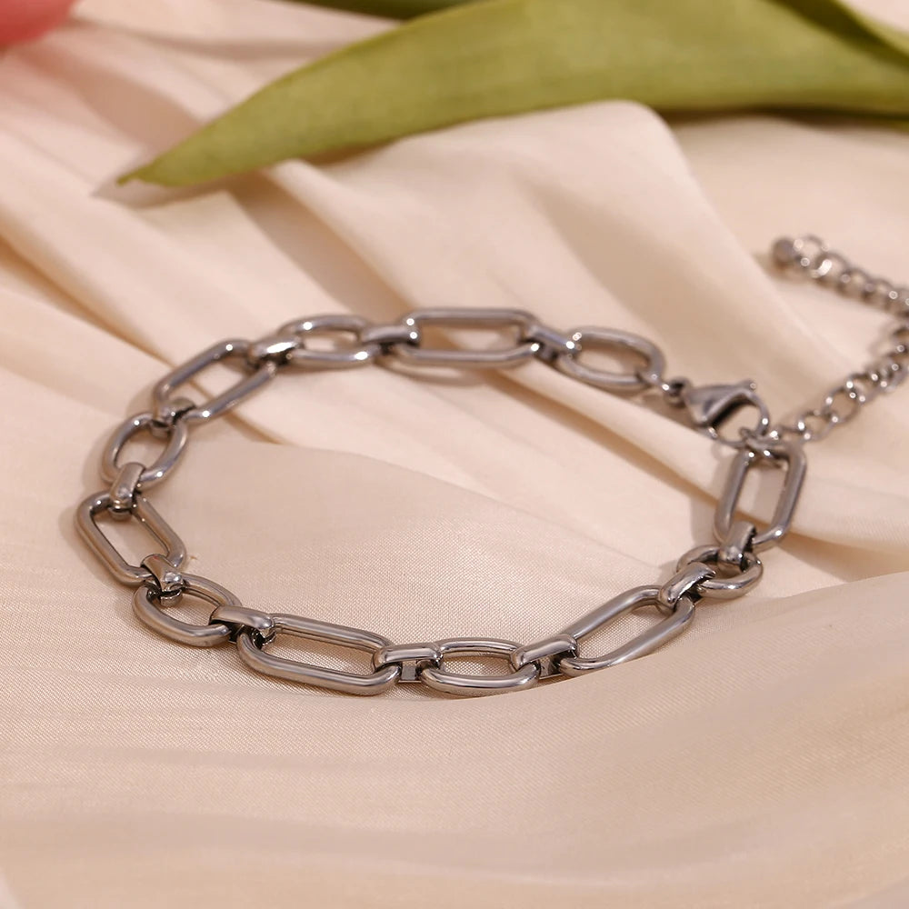 Pulsera de tobillo ancha de 14 quilates