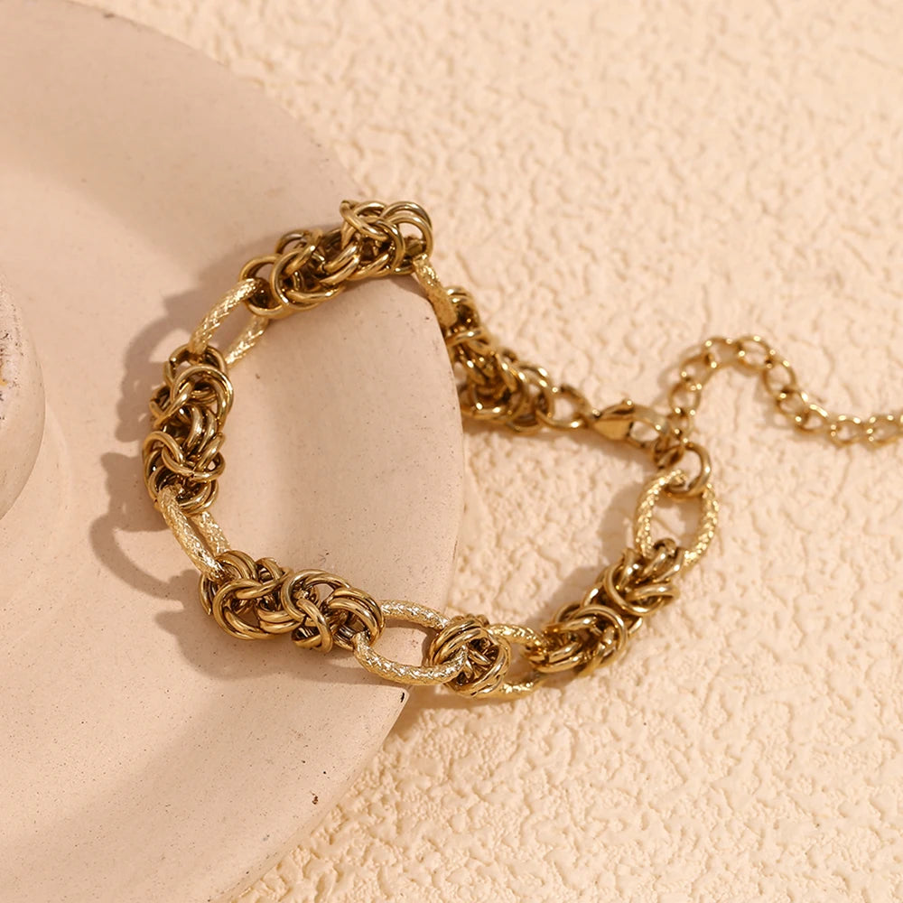 Pulsera de tobillo dorada Belle