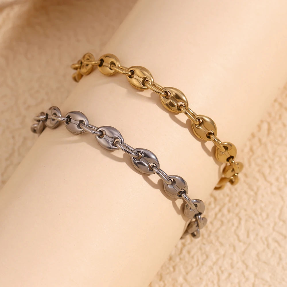 Tobillera elegante chapada