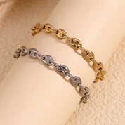 Tobillera elegante chapada