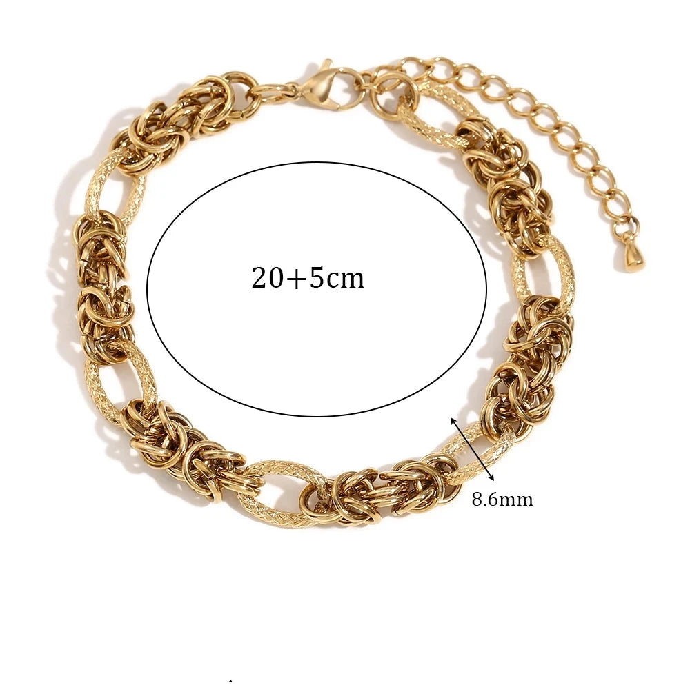 Pulsera de tobillo dorada Belle