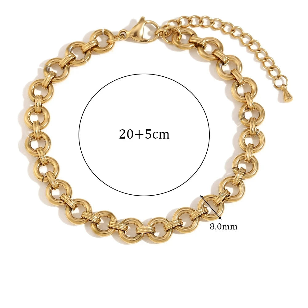 Pulsera de tobillo Belle de acero inoxidable