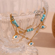 Pulsera de tobillo con ojo malvado