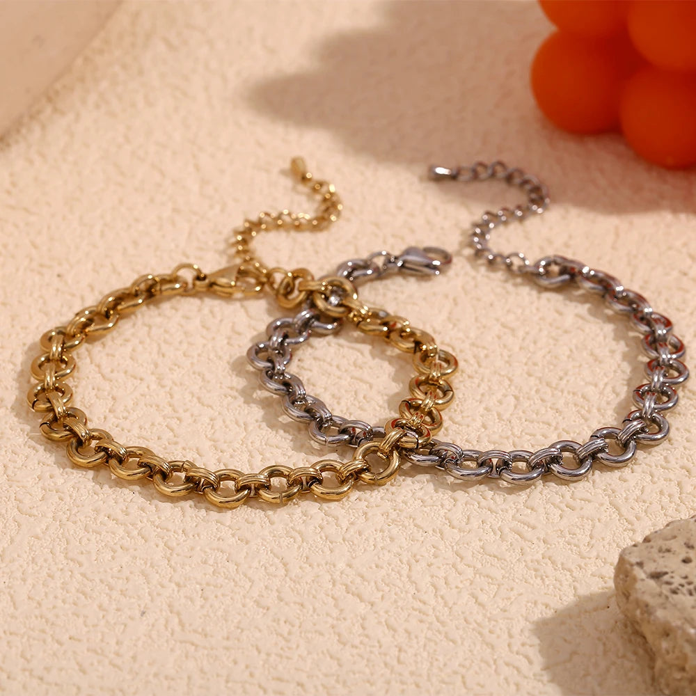 Pulsera de tobillo Belle de acero inoxidable