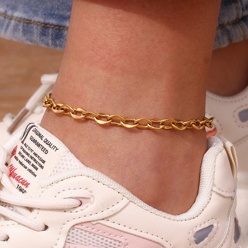 Pulsera de tobillo de acero inoxidable