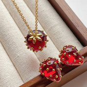 Pendientes tridimensionales de fresa con personalidad a la moda para mujer, pendientes de fiesta para niñas con diseño de tendencia dulce 2024, joyería