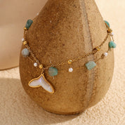 Pulsera de tobillo con cola de pez