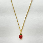 Conjunto de pendientes y collar de joyería de fresa, joyería independiente y2k