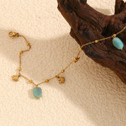 Pulsera de tobillo con pez de amazonita
