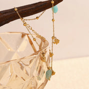 Pulsera de tobillo con pez de amazonita