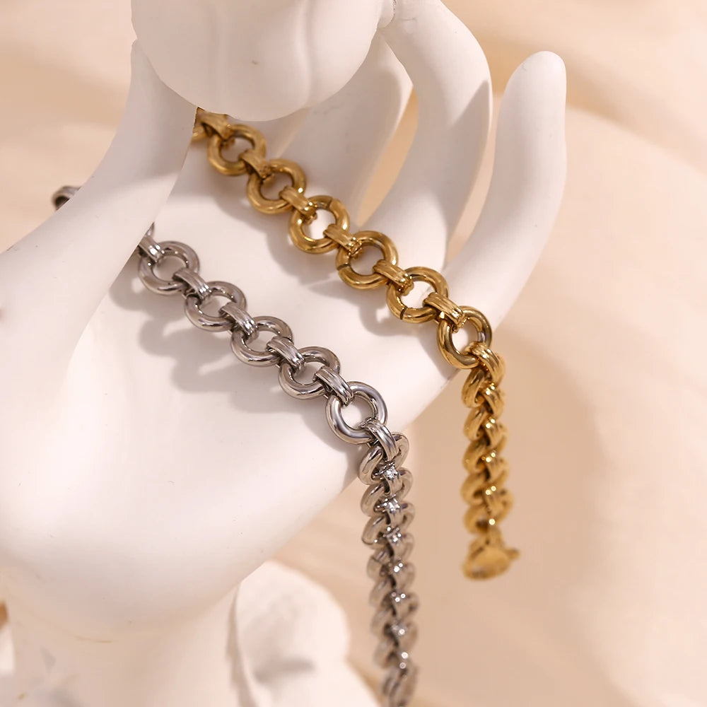Pulsera de tobillo Belle de acero inoxidable