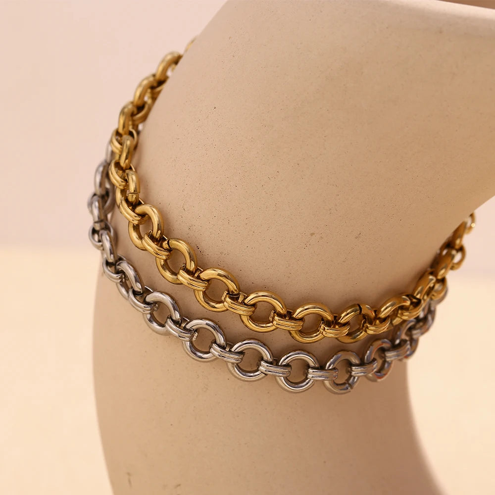 Pulsera de tobillo Belle de acero inoxidable