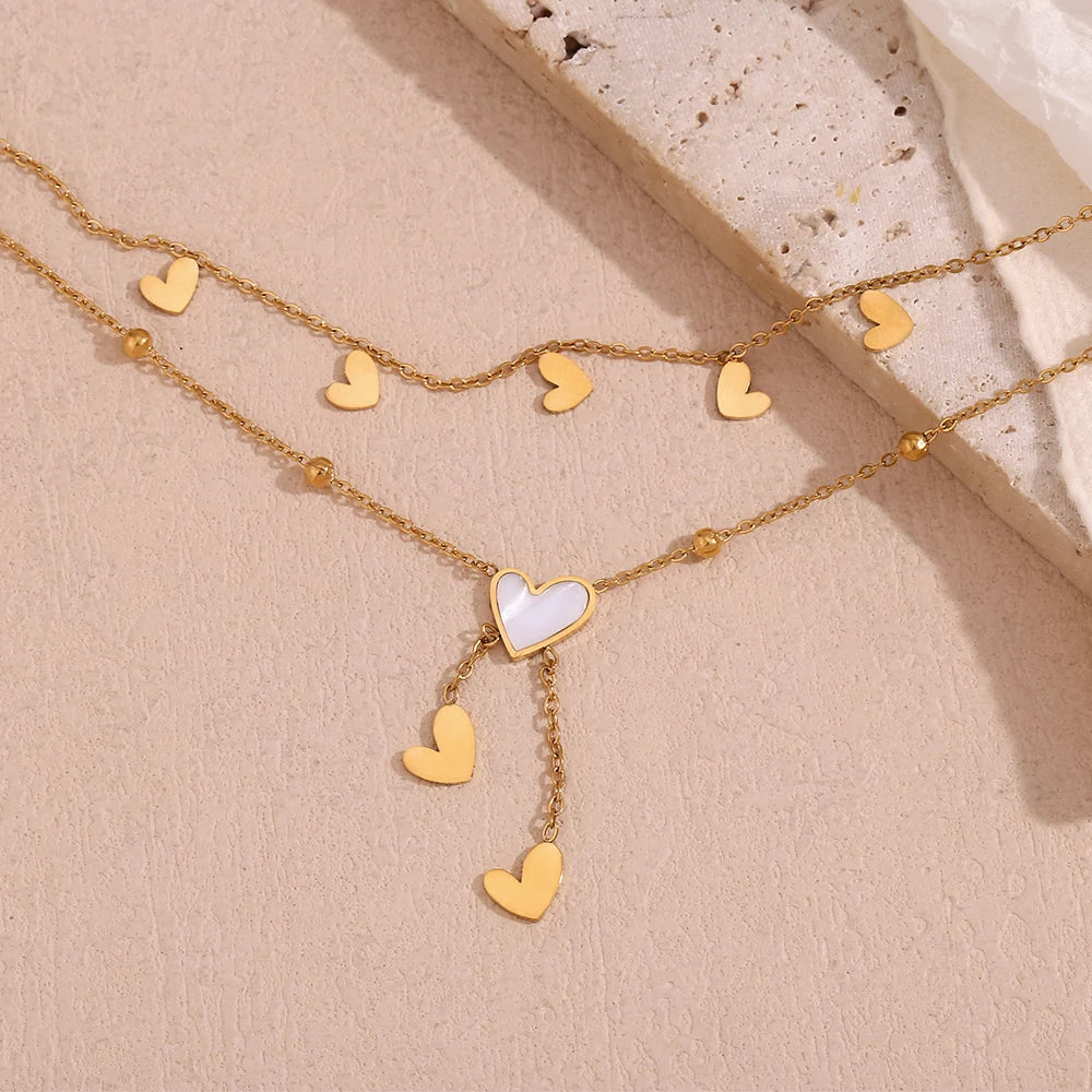 Tobillera con corazón chapado