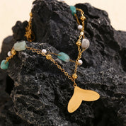 Pulsera de tobillo con cola de pez