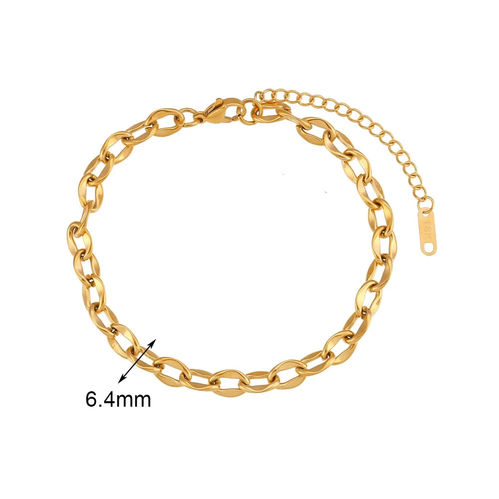 Pulsera de tobillo de acero inoxidable