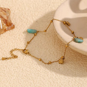 Pulsera de tobillo con pez de amazonita